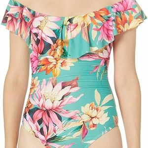 NEW!! La Blanca Swimwear Garden Off the Shoulder bikini